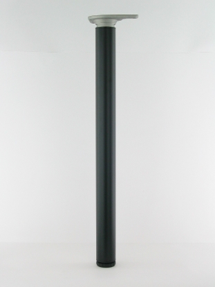 Afbeeldingen van Buispoot rond 60mm zwart      710mm