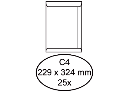 Afbeeldingen van Hermes envelop akte c4 229x324 wit 120gram 25stuks, xo qua stor3825 