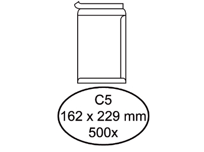Afbeeldingen van Hermes envelop akte zk 162x229 wit 100gram 500stuks, c5ahe100s 