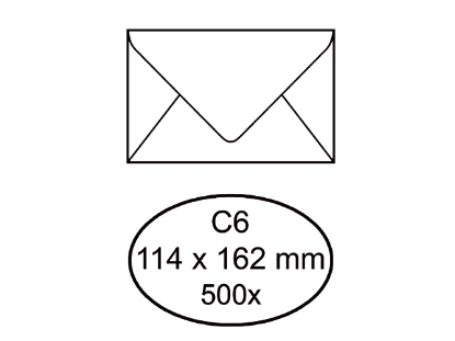 Afbeeldingen van Envelop bank 114x162mm 70gr wit