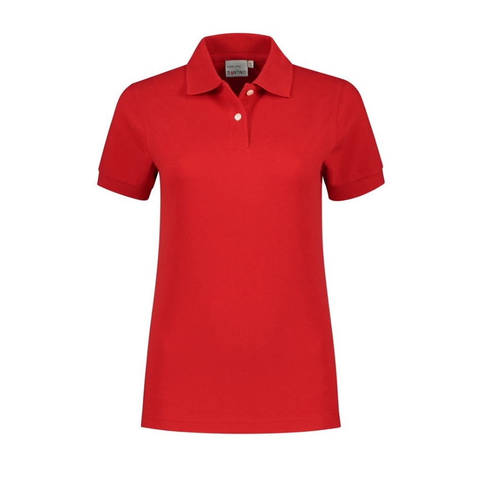 Afbeeldingen van Santino dames polo charma rood