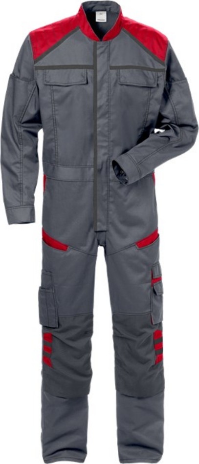 Afbeeldingen van Fristads overall 8555 stfp grijs/rood