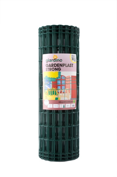 Afbeeldingen van Giardino Tuindraad Strong, Pantanetgaas, 600 x 2.5 mm, maaswijdte 100 x 50 mm, 25 meter, geplastificeerd, groen