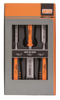 Afbeeldingen van BAHCO Steekbeitelset 424P-S3-EUR 3 delig
