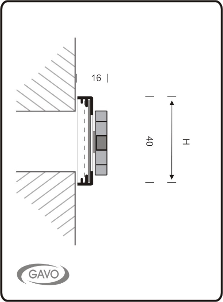 Afbeeldingen van Gavo Schuifrooster, aluminium, 40 mm hoog 3-5004W 500mm, wit
