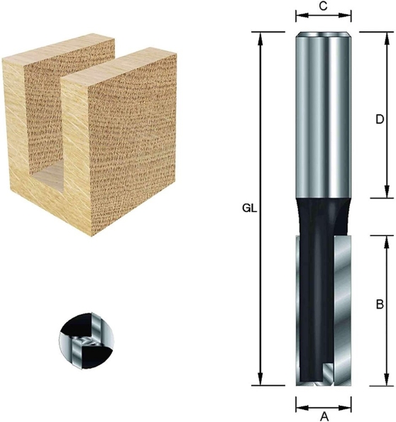 Afbeeldingen van ENT Groeffrees HW dubbelsnijdend schacht 8 mm  14x30x90