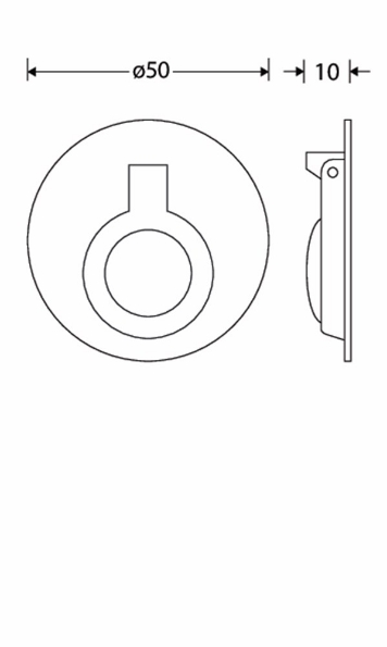 Afbeeldingen van Wallebroek Luikring 50mm rond mat nikkel