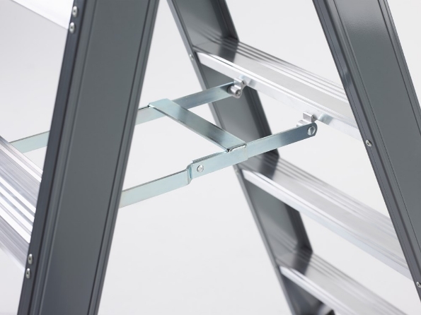 Afbeeldingen van Altrex Dubbel oploopbare trap - aluminium (gecoat) Falco 2x2 treden