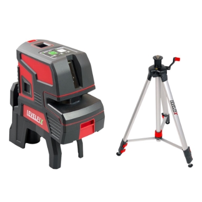 Afbeeldingen van LEVELFIX Kruislaser met groene straal set CL202G SET