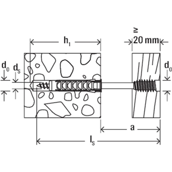 Afbeeldingen van Fischer Afstandsschroef ASL 6 x 325 