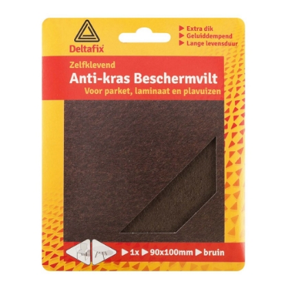 Afbeeldingen van Deltafix Anti-Krasvilt - vel bruin 90x100mm