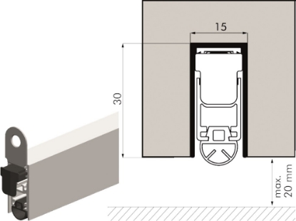Afbeeldingen van Kelfort Automatische valdorpel Super+ 1030mm