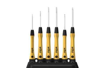 Afbeeldingen van Wiha Fijnschroevendraaierset PicoFinish® ESD sleufkop, Phillips 7-delig incl. houder 270P