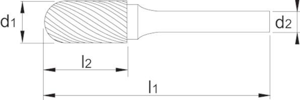Afbeeldingen van Phantom HM Stiftfrees model C, cilindrisch, ronde kop 41.530 6mm