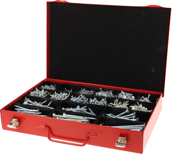 Afbeeldingen van Kelfort ass.kist rood spaanpl.schr.torx