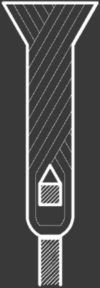 Afbeeldingen van LESSMANN Komborstel getordeerd met afslagring, 1 rijig, staaldraad 80xm 14x2