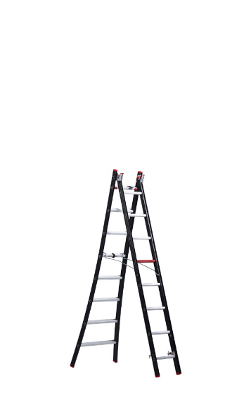 Afbeeldingen van Altrex Aluminium kokerladder (gecoat) - 2-delig reform Nevada 2x8