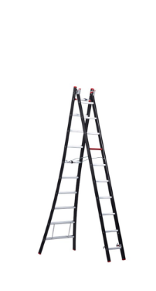 Afbeeldingen van Altrex Aluminium kokerladder (gecoat) - 2-delig reform Nevada 2x10