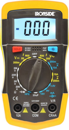 Afbeeldingen van Ironside Multimeter digitaal cat III 600V
