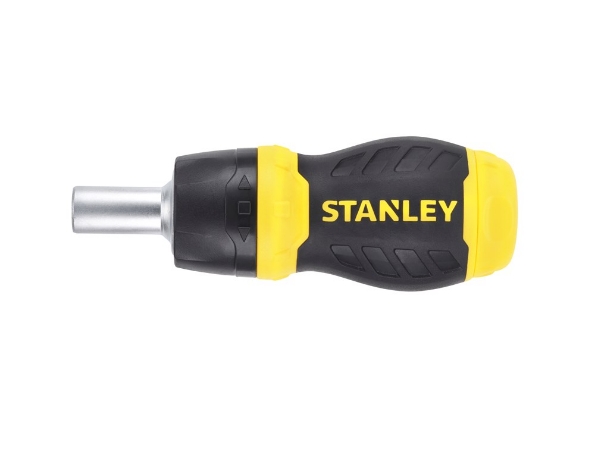 Afbeeldingen van STANLEY Multibit Stubby Schroevendraaier met ratel 0-66-358