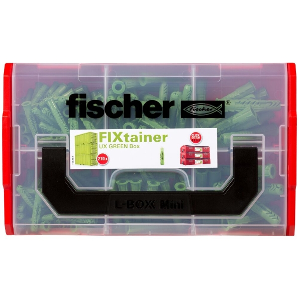 Afbeeldingen van Fischer Fixtainer Assortiment box UX Green pluggen