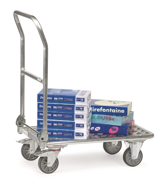 Afbeeldingen van Fetra Aluminium opklapbare wagen KW 12 laadvlak 900x600mm Draagvermogen: 200 kg
