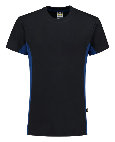 Afbeeldingen van Tricorp t-shirt bicolor marine/k.blauw
