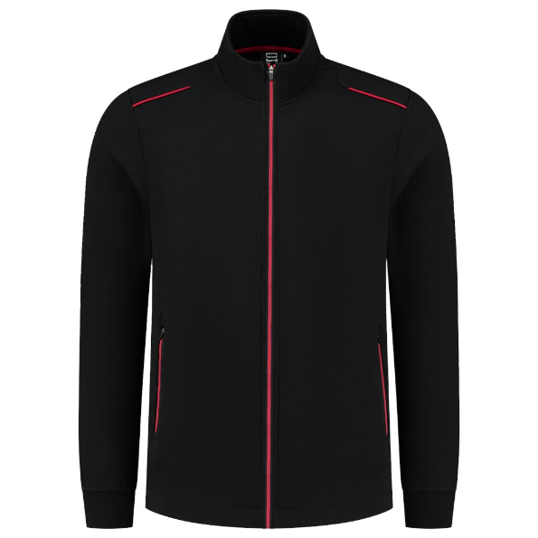 Afbeeldingen van TRICORP WORKWEAR Sweatvest Accent 302702 zwart/rood XS