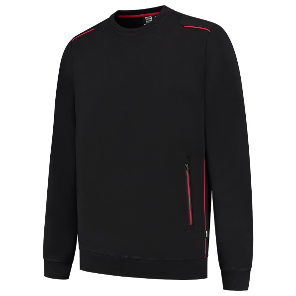 Afbeeldingen van TRICORP WORKWEAR Sweater Accent 302703 zwart/rood XS