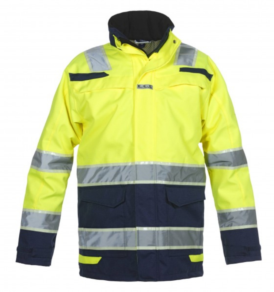 Afbeeldingen van Hydrowear parka Italië fluor geel/marine