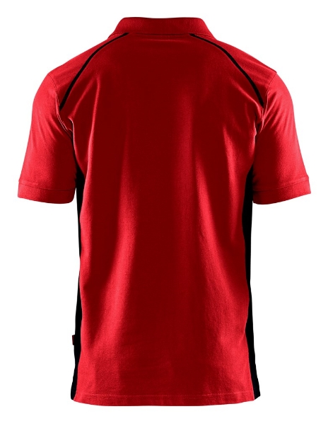 Afbeeldingen van Blåkläder Poloshirt piqué 3324  rood/zwart