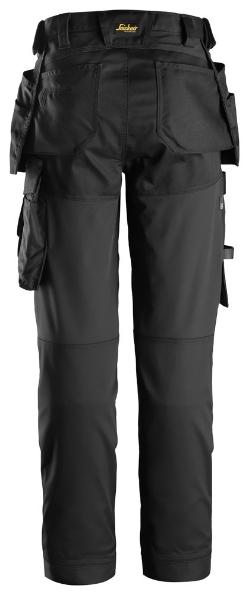 Afbeeldingen van Snickers Workwear AllroundWork, Dames Stretchbroek met Holsterzakken 6247 Zwart 42