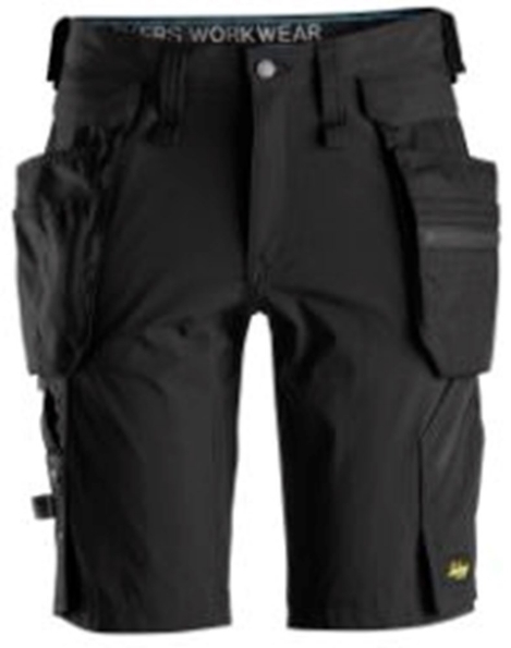 Afbeeldingen van Snickers Workwear LiteWork, Kortebroek+ met afneembare holsterzakken 6108 Zwart 50